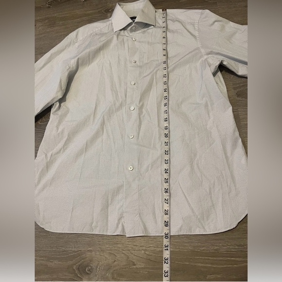 Ermenegildo Zegna Button Down Shirt Mens Size M Tailored Fit Long Sleeve Cotton - Picture 2 of 2